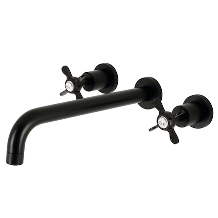 Kingston Brass KS8050BEX Wall Mount Tub Faucet, Matte Black KS8050BEX